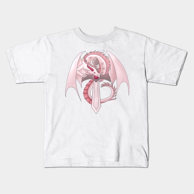 Ruby Sword Dragon Kids T-Shirt by BiscuitSnack